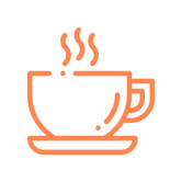 Ikon av en varm kaffekopp